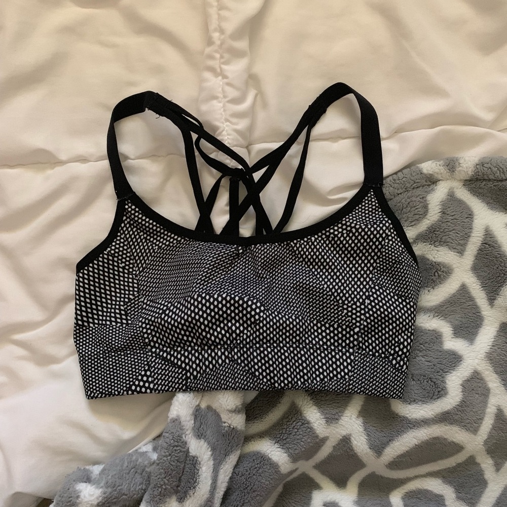 Black and White Champion Sports Bra